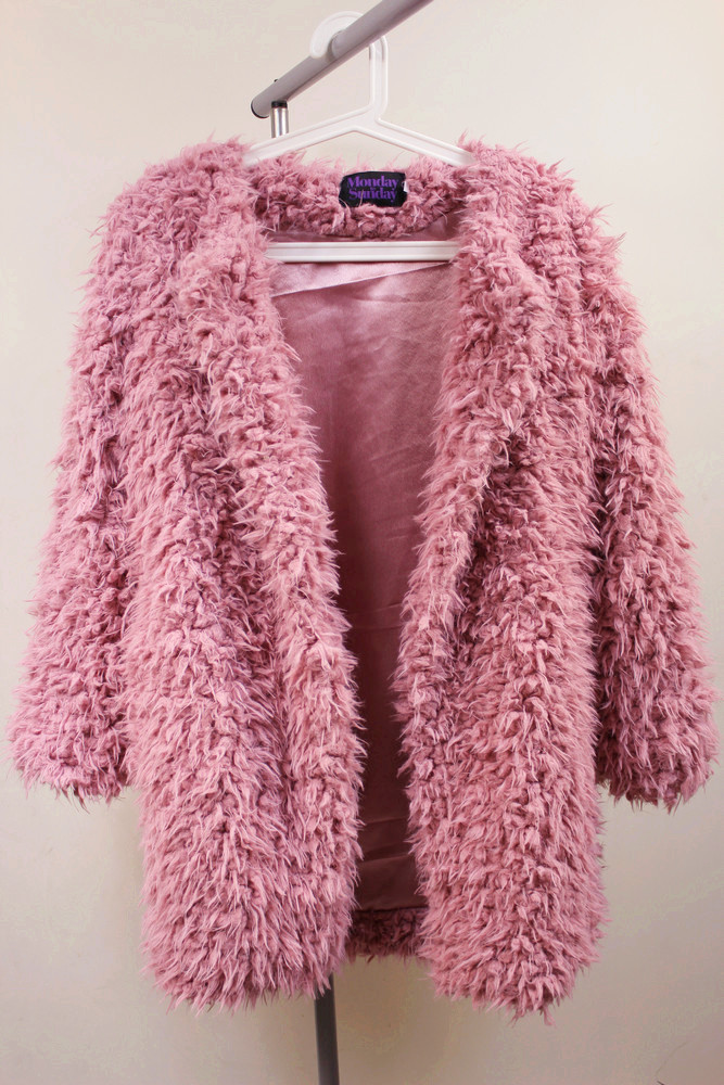 2013 new High quality leather pink shaggier casual long design plus cotton thickening thermal fur coat