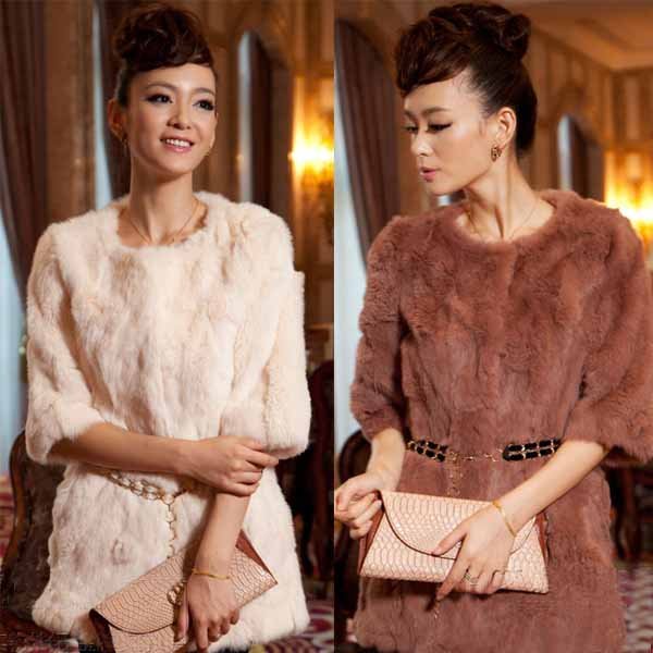 2013 New high quality Women's 100%  cony hairreal rabbit fox fur coat jacket overcoat topcoat ,M,L,XL,XXL,free shipping,JC-W021