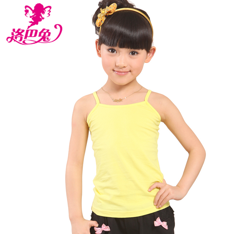 2013 new hot sale summer female children solid camisoles with best quality