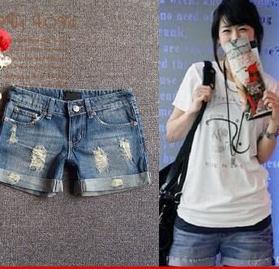 2013 new loose curling Ms. denim shorts female summer Korean version of the influx of female shorts hot