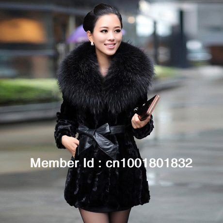 2013 new mink coat water mink, raccoon long money brought together the sable female mink coat