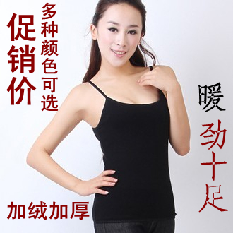 2013 new new Alpaca plus velvet thickening thermal underwear female thermal spaghetti strap vest basic