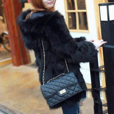 2013 new Princess 2012 fashion rabbit fur faux hooded outerwear overcoat outerwear 3069