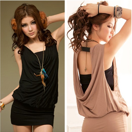 2013 new Promotions hot trendy cozy fashion women clothes casual sexy dress Drape vest short dress