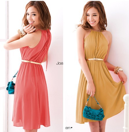 2013 new Promotions hot trendy cozy fashion women clothes casual sexy dress Fashion chiffon dress lined