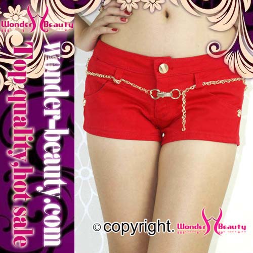 2013 New red jean hot pants for lady