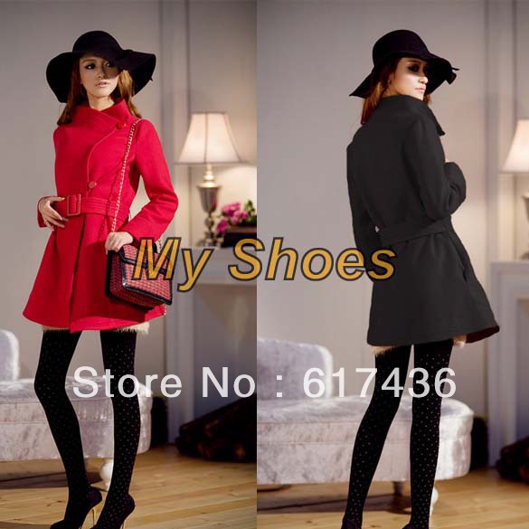 2013 New Shitsuke Fashion Korean Women's Cashmere Overcoat Woollen Camel3470