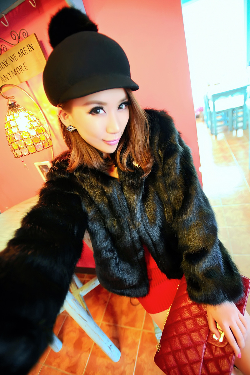 2013 new Small r ! 2012 multicolour fur coat 0186