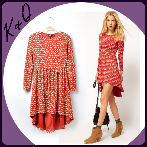 2013 new spring ASOS Animal Print Dress Asymmetrical dress fashion design and good quality size of S, M, L