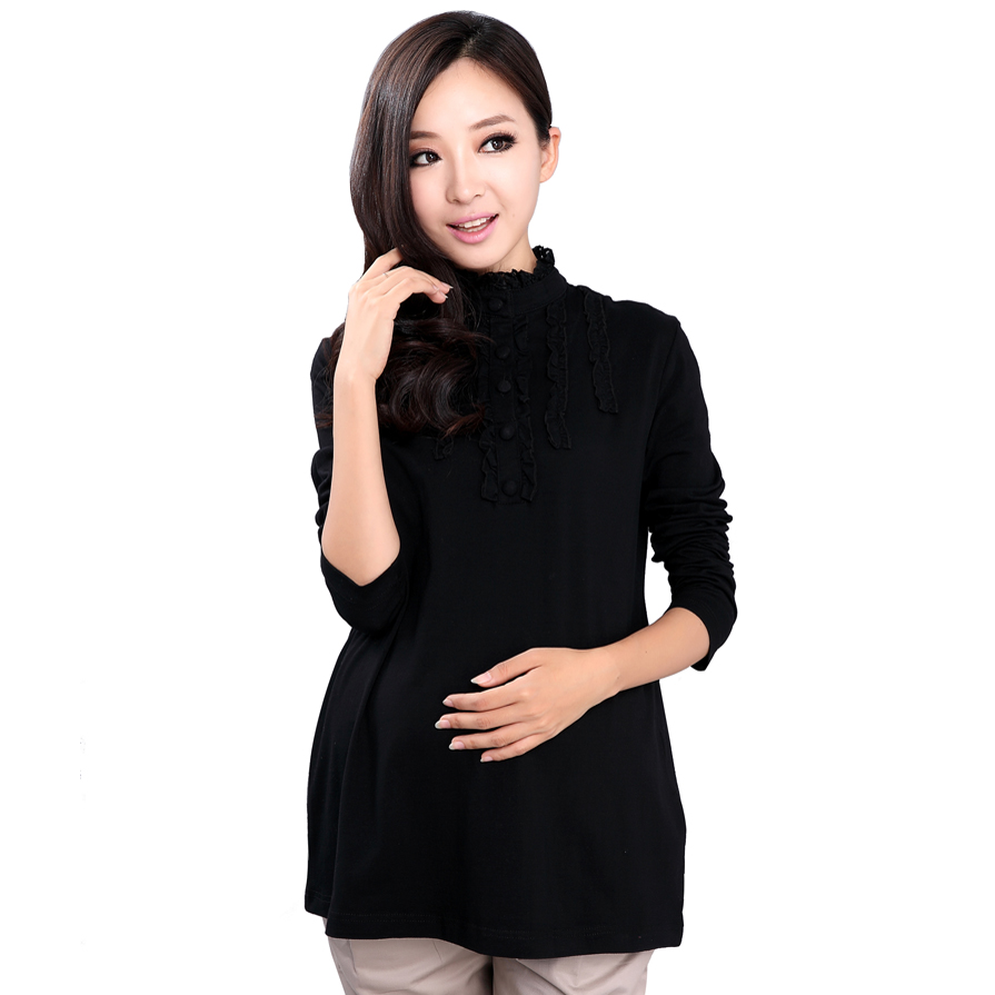 2013 New Spring Brand Spring 100% cotton maternity clothing top t-shirt 100% cotton maternity basic shirt basic shirt 10811