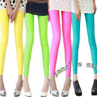 2013 new spring Han wind candy color 9 Net yarn Leggings