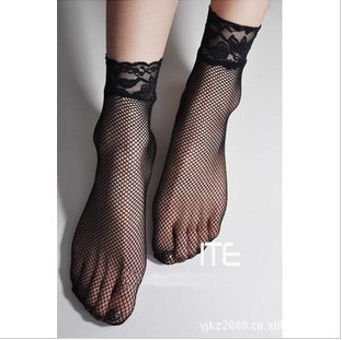 2013 new Spring  Hot Black Lace Fashion Short Fishnet Socks Stockings For Women 2117