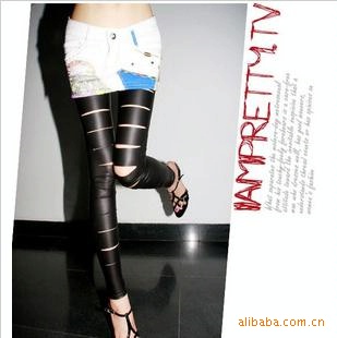 2013 New Spring Print Stretch Pants Sexy Leggings  Tights For Women imitation leather