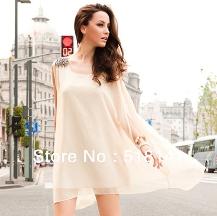 2013 new spring summer Europe wind Chiffon dress free shipping