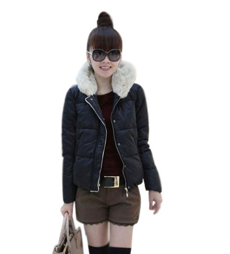 2013 New Style Lacework Fly Rabbit  Fur Hooded Cotton-padded Jacket Women's Winter Clothes Free shipping  WWM030