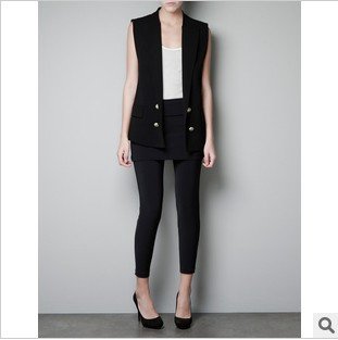 2013 new  Style ladies' vest Black suit style vest good quality free shipping