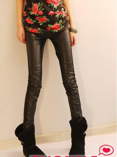 2013 New Style!!! Women PU Leather Design Legging+ Black Shiny Tight Pants+ pencill trousers+Free Shipping