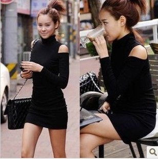 2013 New Style Women's Dress, 91 slim turtleneck basic skirt sexy strapless skirt tight skirt ,fashion dresses