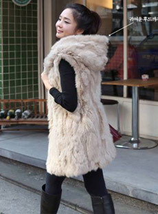 2013 new winter faux fur coat long design vest overcoat