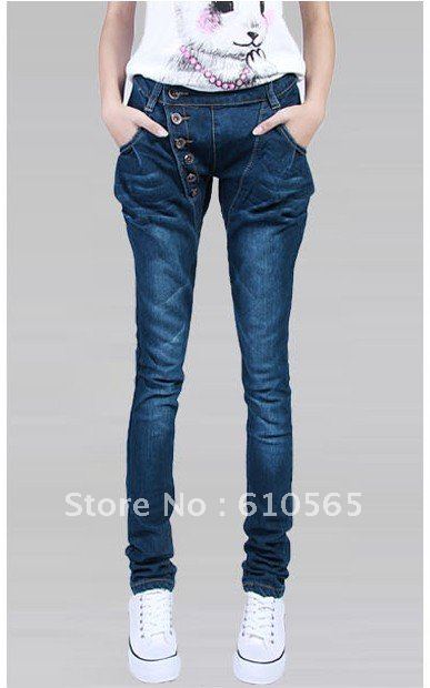 2013 new Winter new Korean version was thin-breasted Harlan jeans female skinny jeans, harem pants jeans woman free shipping