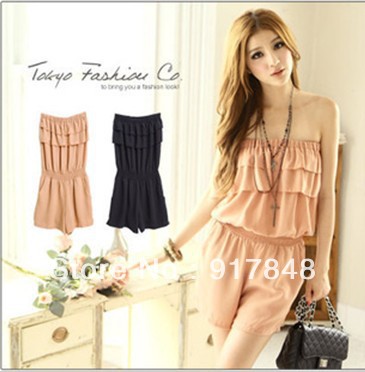 2013 new women cute Jumpsuit divided skirts navy and Apricot color