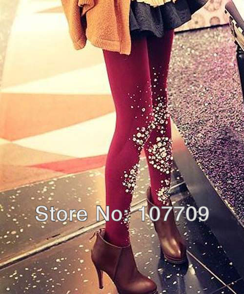 2013 new Women Ladies Fashion Pantyhose Stocking Leggings Tights Comfortable Color Diamond crystal shining