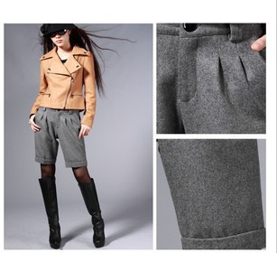 2013 New Year Fashion  Women's a deduction must in pants wild style women's woolen boots pants 5809