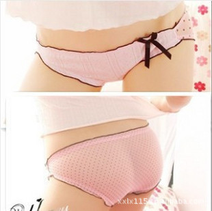 2013 new6003 Korean lace bow briefs little transparent Ms. underwear