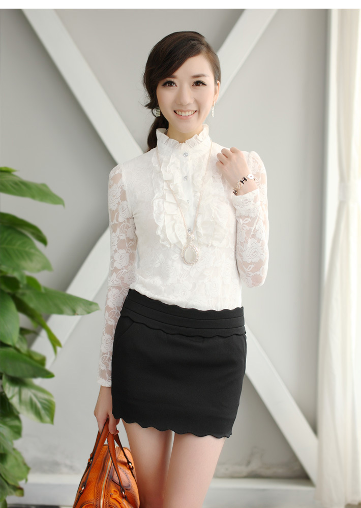 2013 Newest women 's fashional black&white shirt for ladies Freeshipping