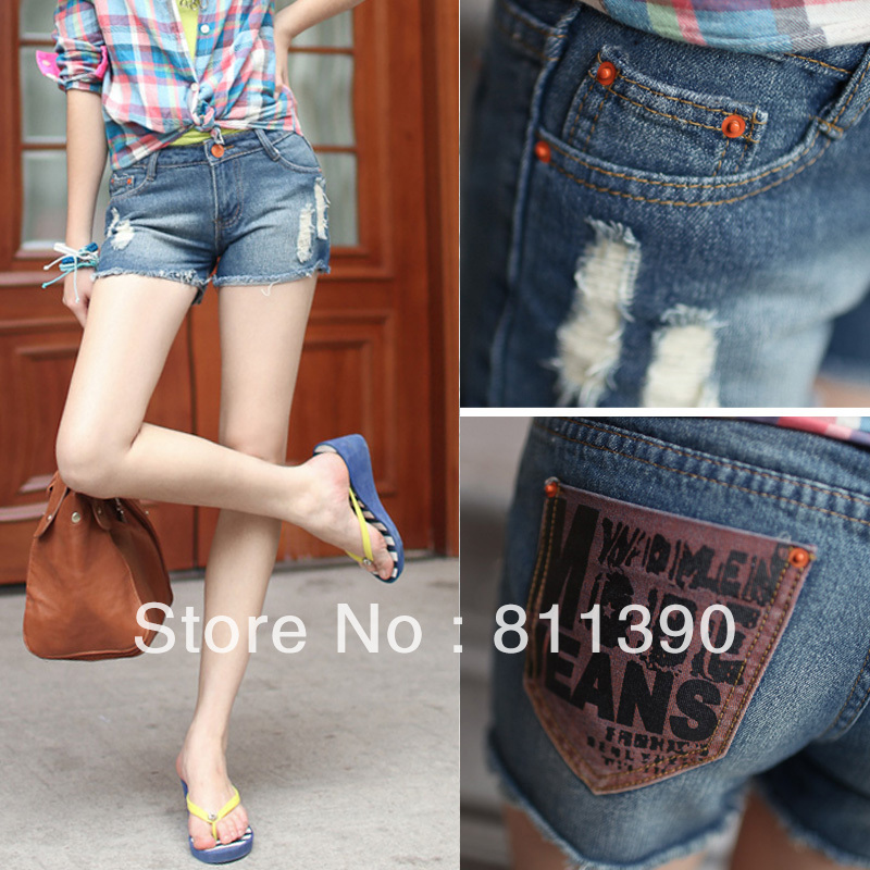 2013 NEWLY hot sale korean fashion women's denim sexy shorts vintage denim short jeans summer cheap casual pants free shipping