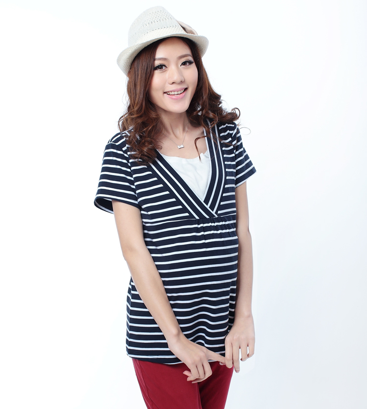 2013 nursing top maternity clothing summer fashion maternity top maternity short-sleeve t-shirt nursing clothing 100% cotton