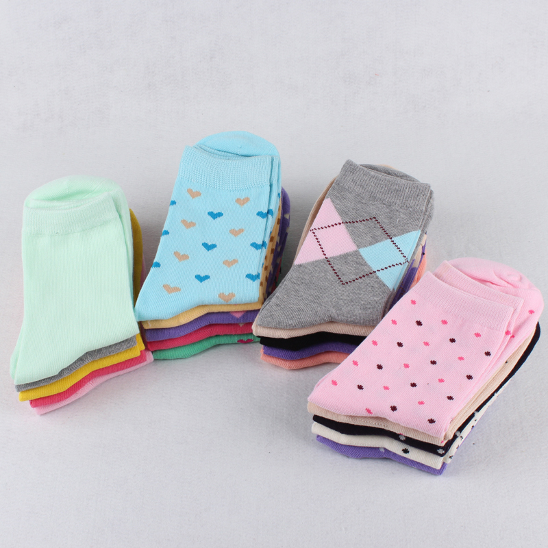 2013 POPULAR candy color socks comfortable cotton socks with jacquard craft tube socks for women