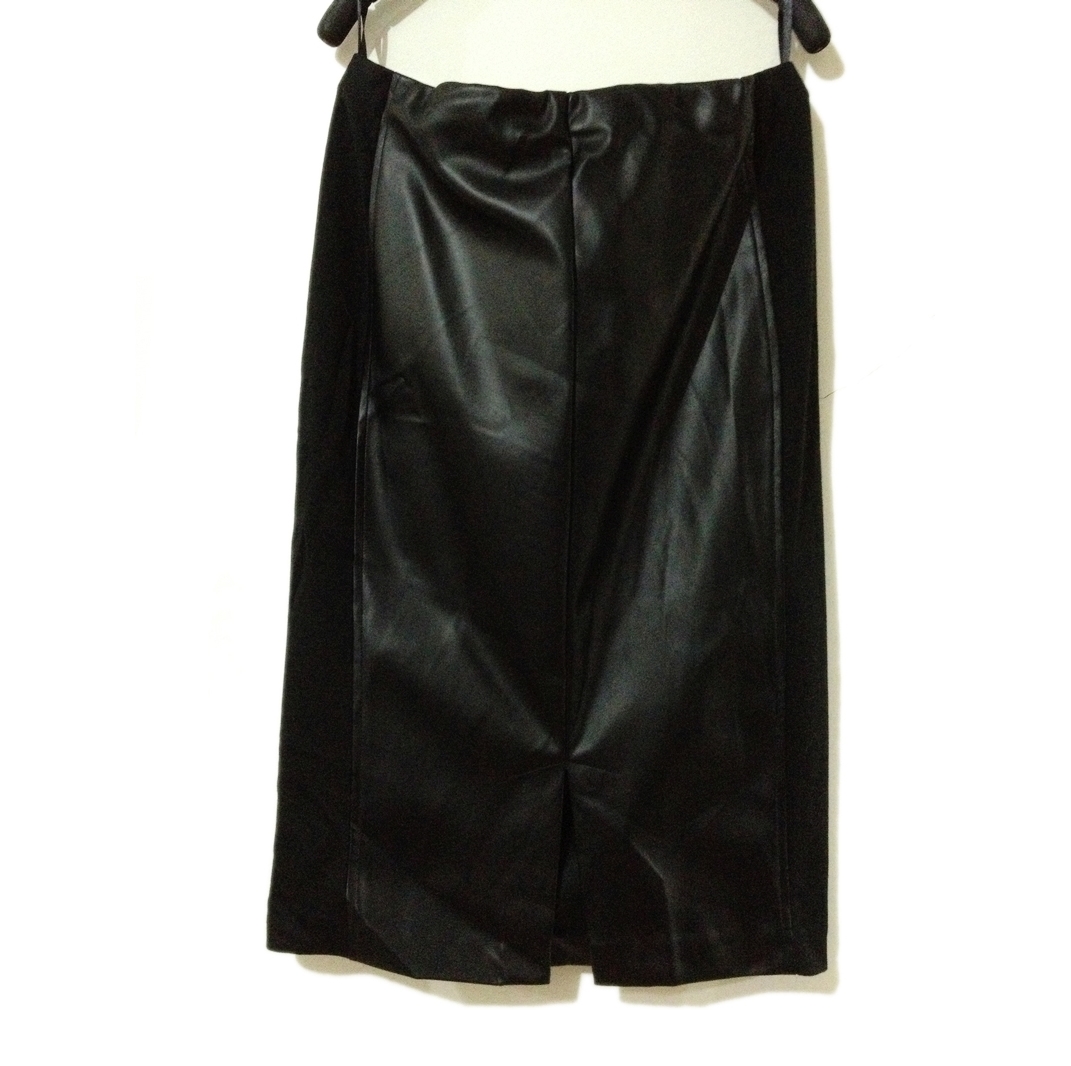 2013 quality fashion black elegant medium leather all-match bust skirt new look