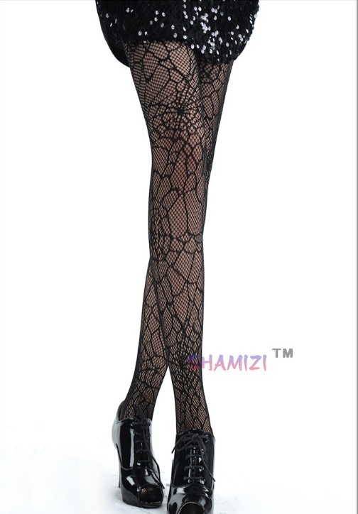 2013 retro style spider web design hollow-out fishnet stockings socks