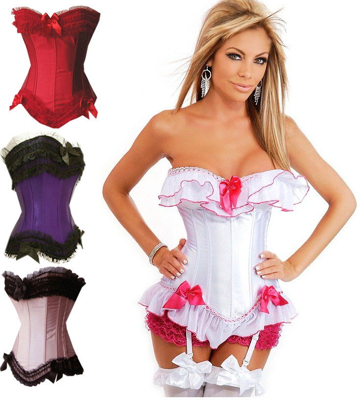 2013 Sexy  5Colors Gothic Sexy Lingerie Lace Up Burlesque Woman Bustier Corset top firm shaper