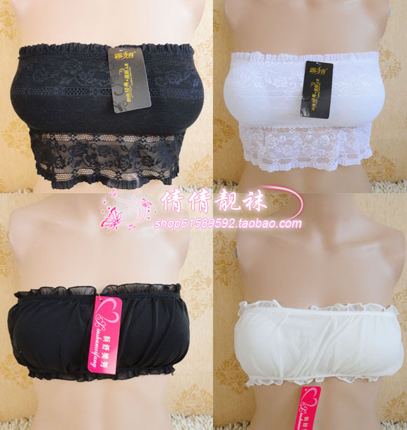 2013 sexy  hot free ship Medium lace tube top ultra elastic solid color tube top tube top