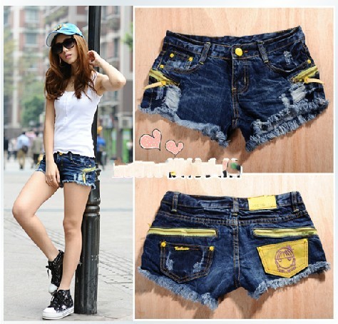 2013 Sexy Lady Lovely doll jeans short women jeans short ladies Pouch color short pants 330 free shipping