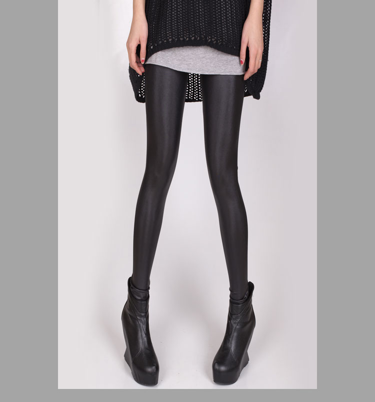 2013 Sping Women's Leather Pants Ankle Length Solid Elastic Women's Leggings New Arrival