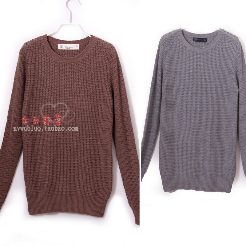 2013 spring all-match loose medium-long o-neck sweater female Free Shipping