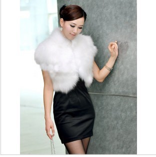 2013 spring and autumn elegant fox fur waistcoat short design fur coat top