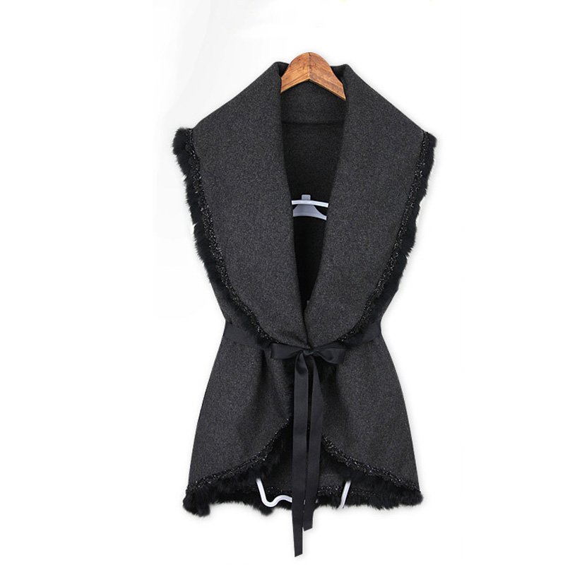 2013 spring and autumn fashion medium-long mantle type V-neck batwing sleeve black cardigan wool sweater female