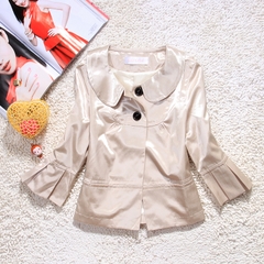 2013 spring and autumn long-sleeve turn-down collar casual blazer short jacket plus size available d343a