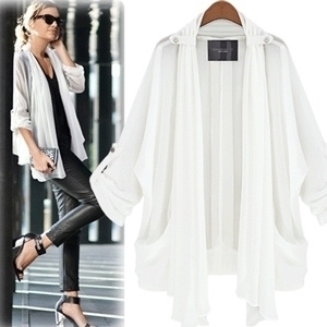 2013 spring and autumn new arrival plus size clothing long-sleeve chiffon shirt fashion loose shirt