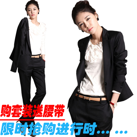 2013 spring and autumn professional women set formal fashion ol suit twinset pants work wear uniform skirt