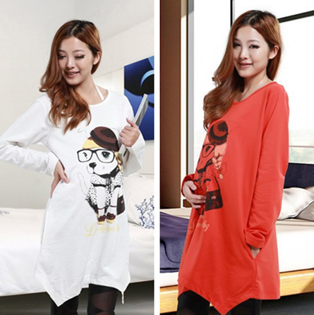 2013 spring and autumn summer maternity clothing maternity top maternity t-shirt maternity long-sleeve T-shirt irregular sweep