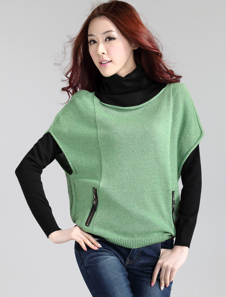 2013 spring and autumn sweater women's rabbit fur casual short-sleeve sweater outerwear small vest