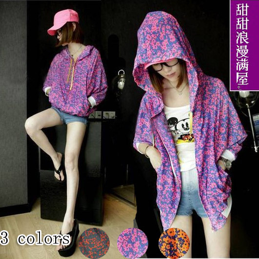 2013 spring and autumn women's 46833 all-match loose casual sports hooded coat