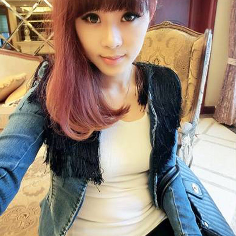 2013 spring and autumn women's fashion wearing white retro finishing V-neck denim short jacket