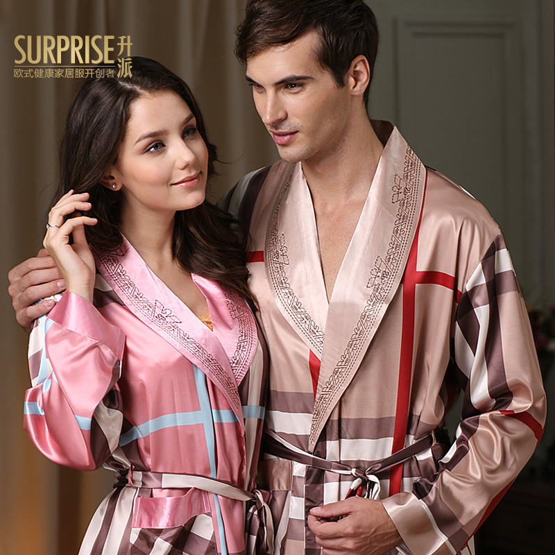 2013 spring and summer male women's lovers robe sleepwear elegant casual fashion lounge set 32 - 33