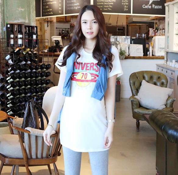 2013 spring and summer maternity clothing maternity short-sleeve long cotton t-shirt